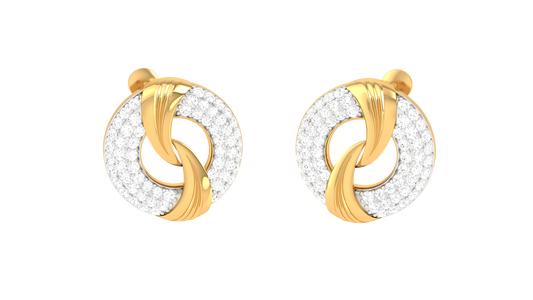 0.76 Ct - Lustre Loop Diamond Stud Earrings