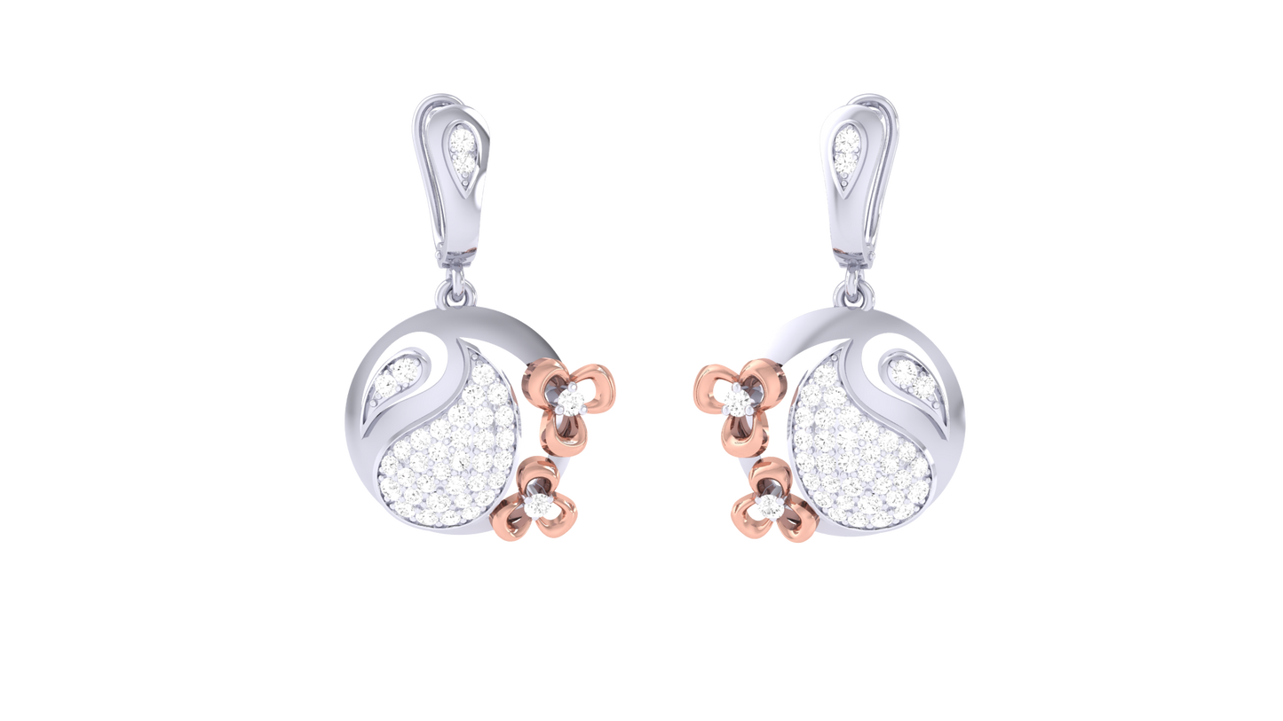 Opulent Halo Hoop Earrings In Gold - 0.66 Ct Sparkling Round Diamonds