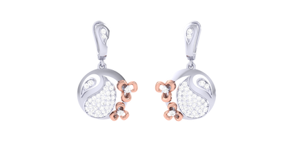 Opulent Halo Hoop Earrings In Gold - 0.66 Ct Sparkling Round Diamonds