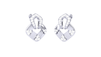 0.32 Ct - Eterna Halo Gold & Diamond Stud Earrings