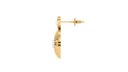 Radiant Wheel Diamond Stud Earrings - 0.33 Ct