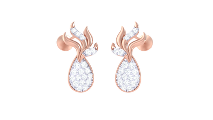 Luxe Drizzle Diamonds Stud Earrings In Gold - 0.23 Ct