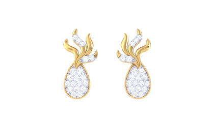 Luxe Drizzle Diamonds Stud Earrings In Gold - 0.23 Ct