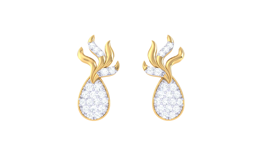 Luxe Drizzle Diamonds Stud Earrings In Gold - 0.23 Ct