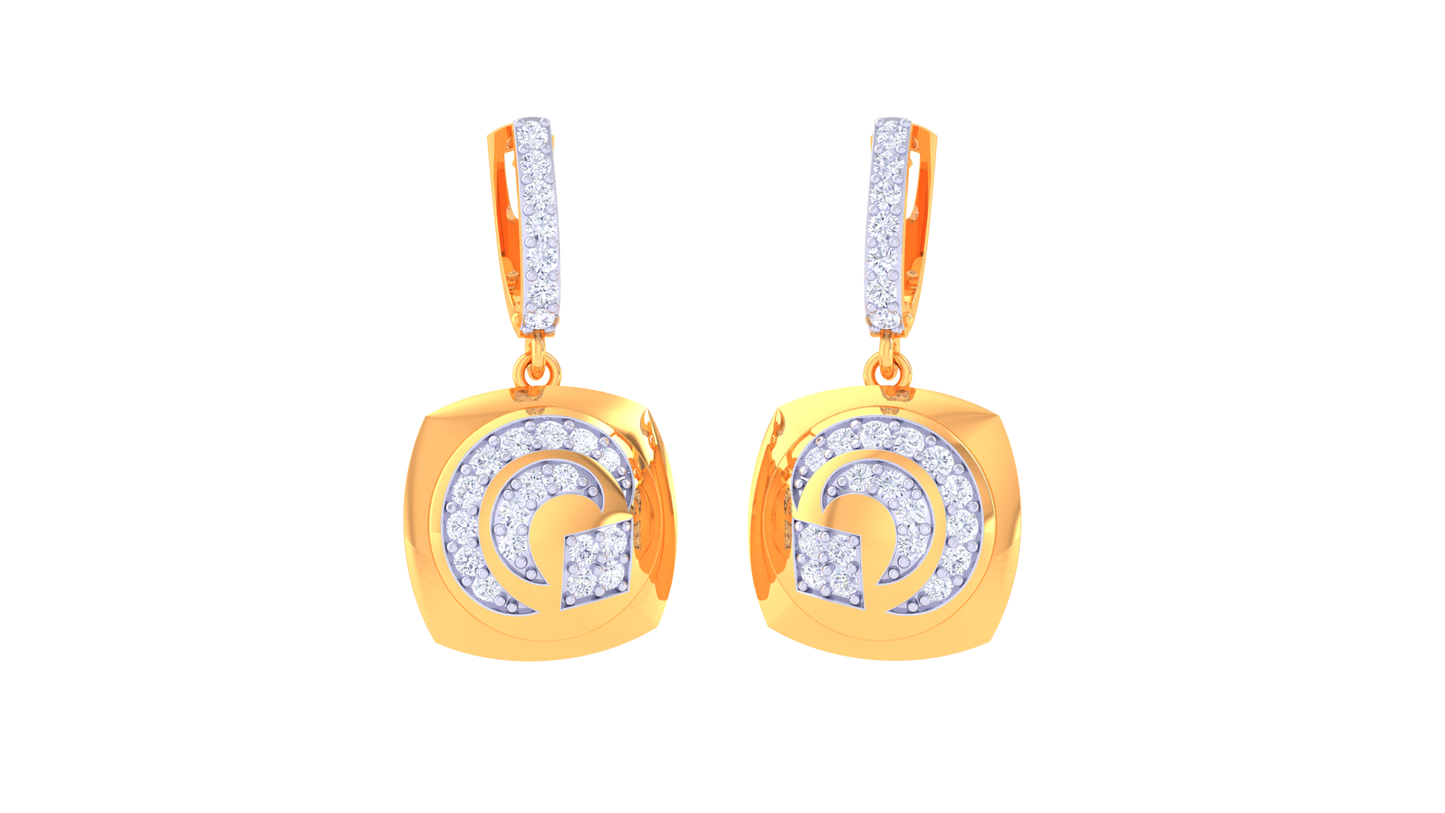 Gleam Signature Hoop Earrings In Gold – 0.50 Ct Brilliant Cut Diamonds