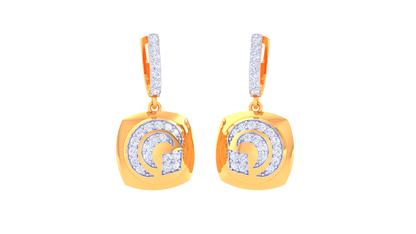 Gleam Signature Hoop Earrings In Gold – 0.50 Ct Brilliant Cut Diamonds