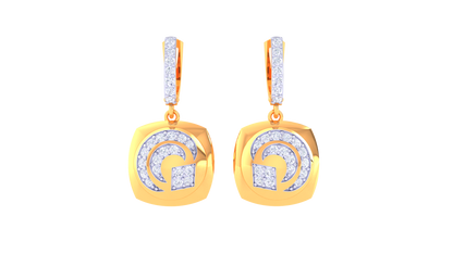 Gleam Signature Hoop Earrings In Gold – 0.50 Ct Brilliant Cut Diamonds