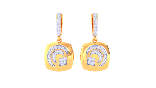 Gleam Signature Hoop Earrings In Gold – 0.50 Ct Brilliant Cut Diamonds