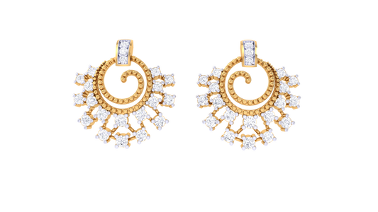 Spin Spark Diamond Stud Earrings - 0.42 Ct