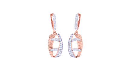 Crossover Spark Hoop Earrings In Gold – 0.41 Ct Diamond Studded