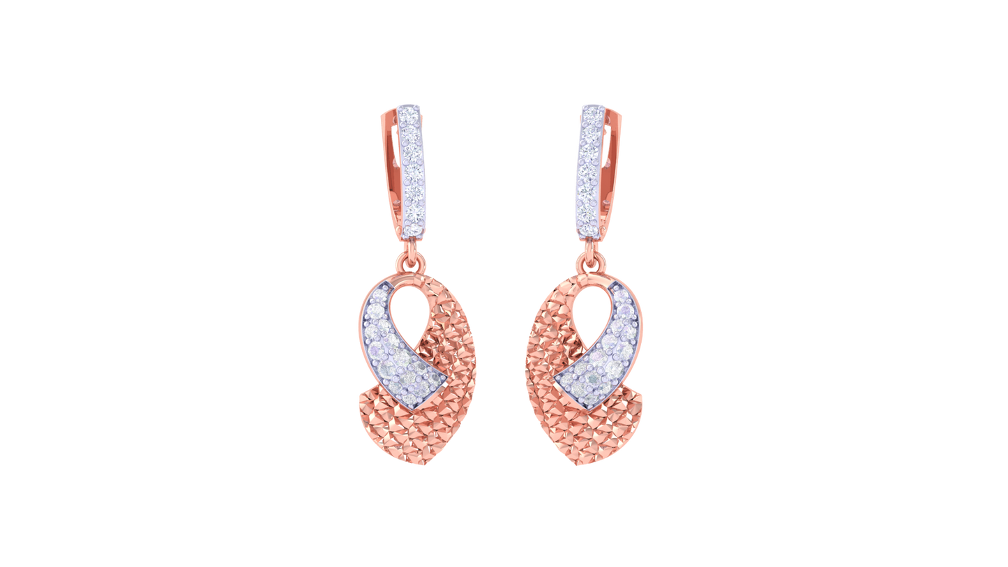 The Golden Knot Hoop Earrings - 0.57 Ct Dazzling Diamond