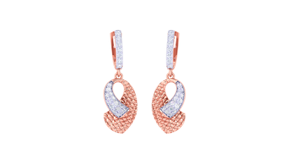 The Golden Knot Hoop Earrings - 0.57 Ct Dazzling Diamond