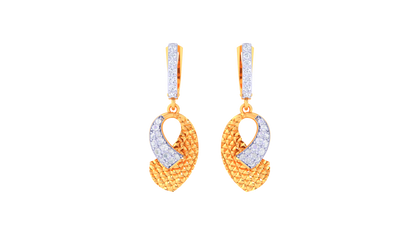The Golden Knot Hoop Earrings - 0.57 Ct Dazzling Diamond