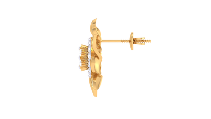 Floral Sparkle Diamond stud Earrings-0.47 Ct.