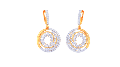 Swirling Radiance Diamond Hoop Earrings In Gold - 0.85 Ct Brilliant Cut
