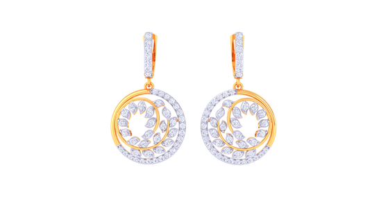 Swirling Radiance Diamond Hoop Earrings In Gold - 0.85 Ct Brilliant Cut