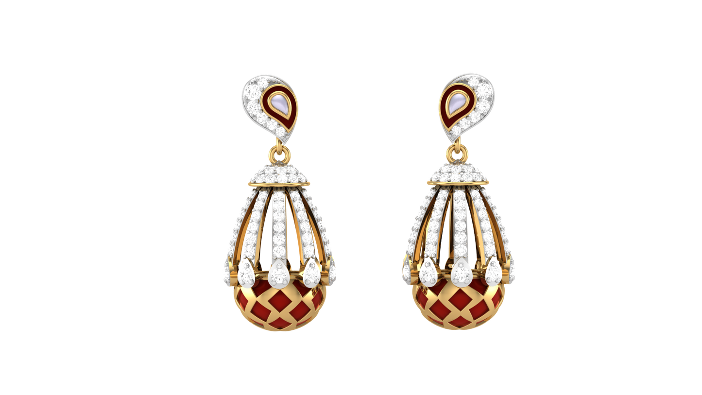 Vintage Elegance Drop Diamond Earrings - 0.85 Ct.