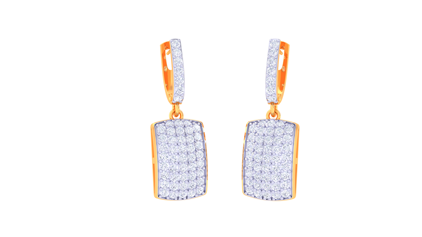 Signature Pavé Hoop Earrings In Gold - 0.85 Ct Diamonds