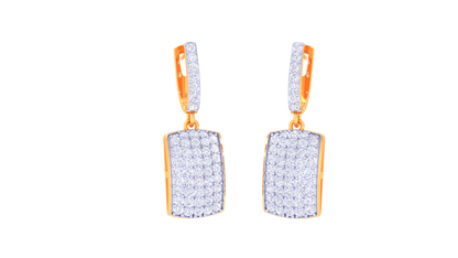 Signature Pavé Hoop Earrings In Gold - 0.85 Ct Diamonds