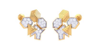 Delicate Blooms Stud Earrings In Rose Gold - 0.40 Ct Brilliant Cut Round Diamonds