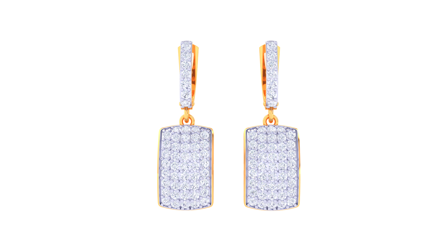 Signature Pavé Hoop Earrings In Gold - 0.85 Ct Diamonds