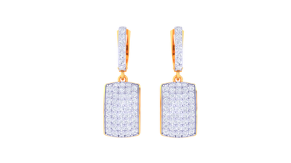 Signature Pavé Hoop Earrings In Gold - 0.85 Ct Diamonds