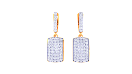 Signature Pavé Hoop Earrings In Gold - 0.85 Ct Diamonds