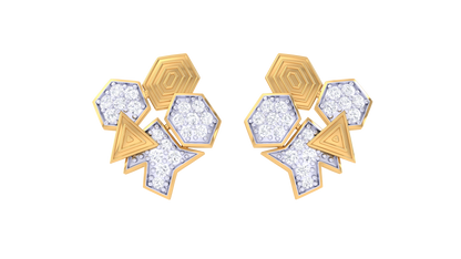 Delicate Blooms Stud Earrings In Rose Gold - 0.40 Ct Brilliant Cut Round Diamonds