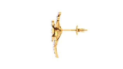 Petal Sparkle Stud Earrings In Rose Gold - 0.42 Ct Round Diamonds