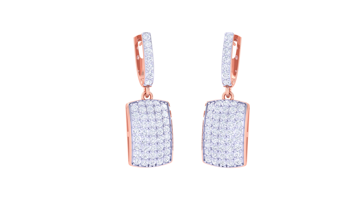 Signature Pavé Hoop Earrings In Gold - 0.85 Ct Diamonds