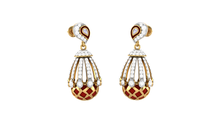 Vintage Elegance Drop Diamond Earrings - 0.85 Ct.