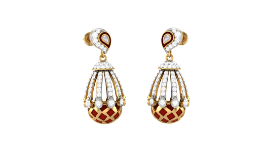 Vintage Elegance Drop Diamond Earrings - 0.85 Ct.