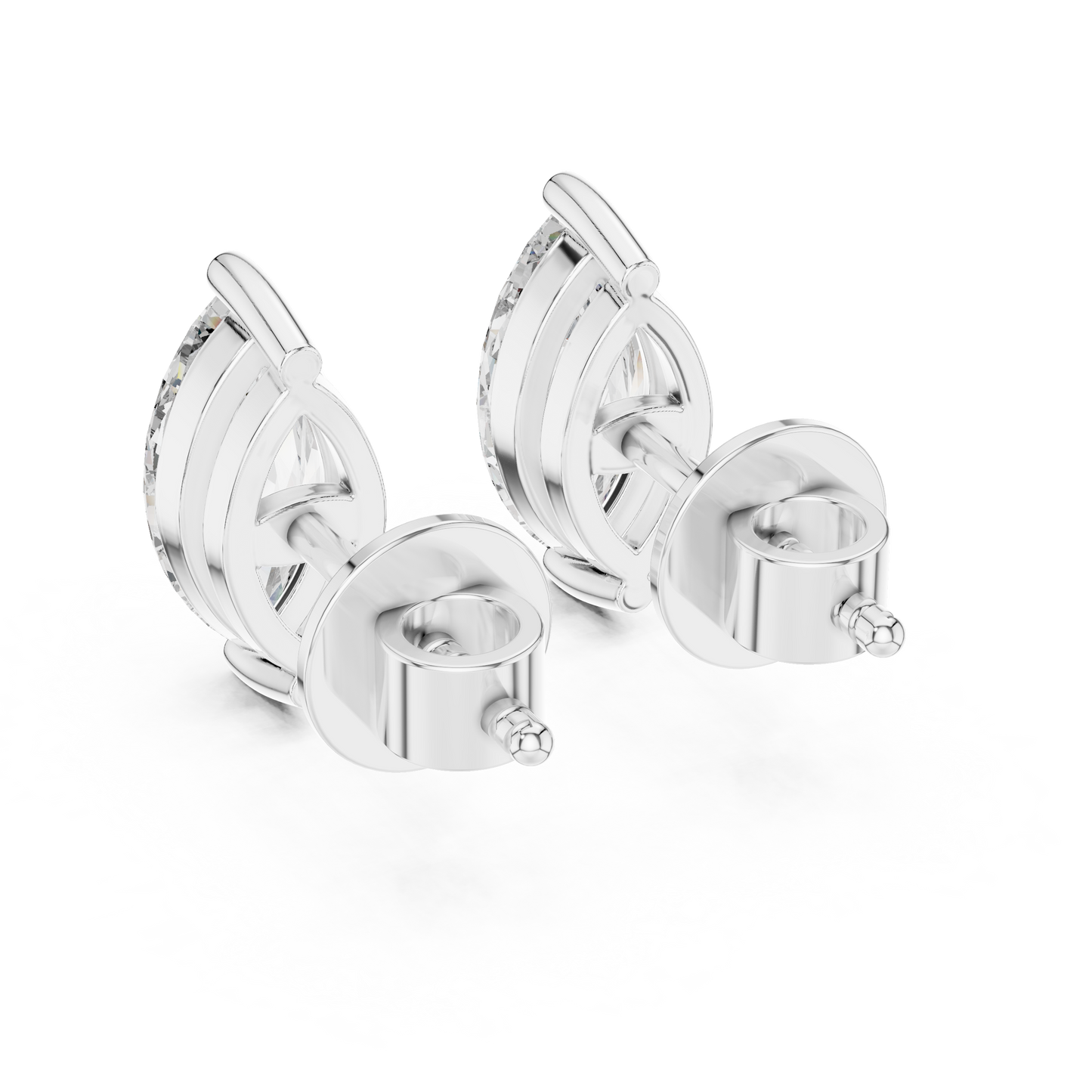 1.5ctw Marquise Cut Diamond Solitaire Stud Earrings - Yellow Gold
