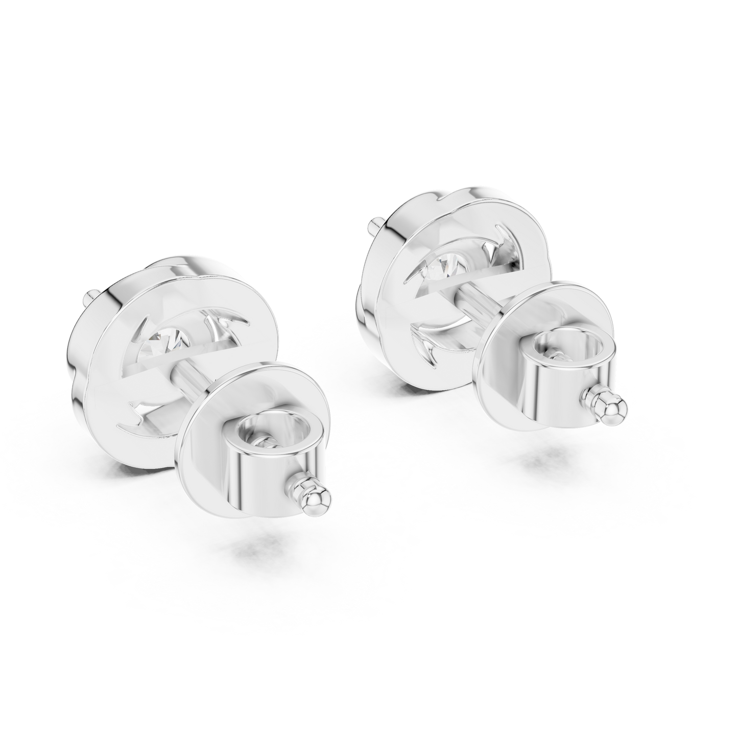 0.48ctw Round Diamond Braided Love Knot Stud Earrings - Solid Gold