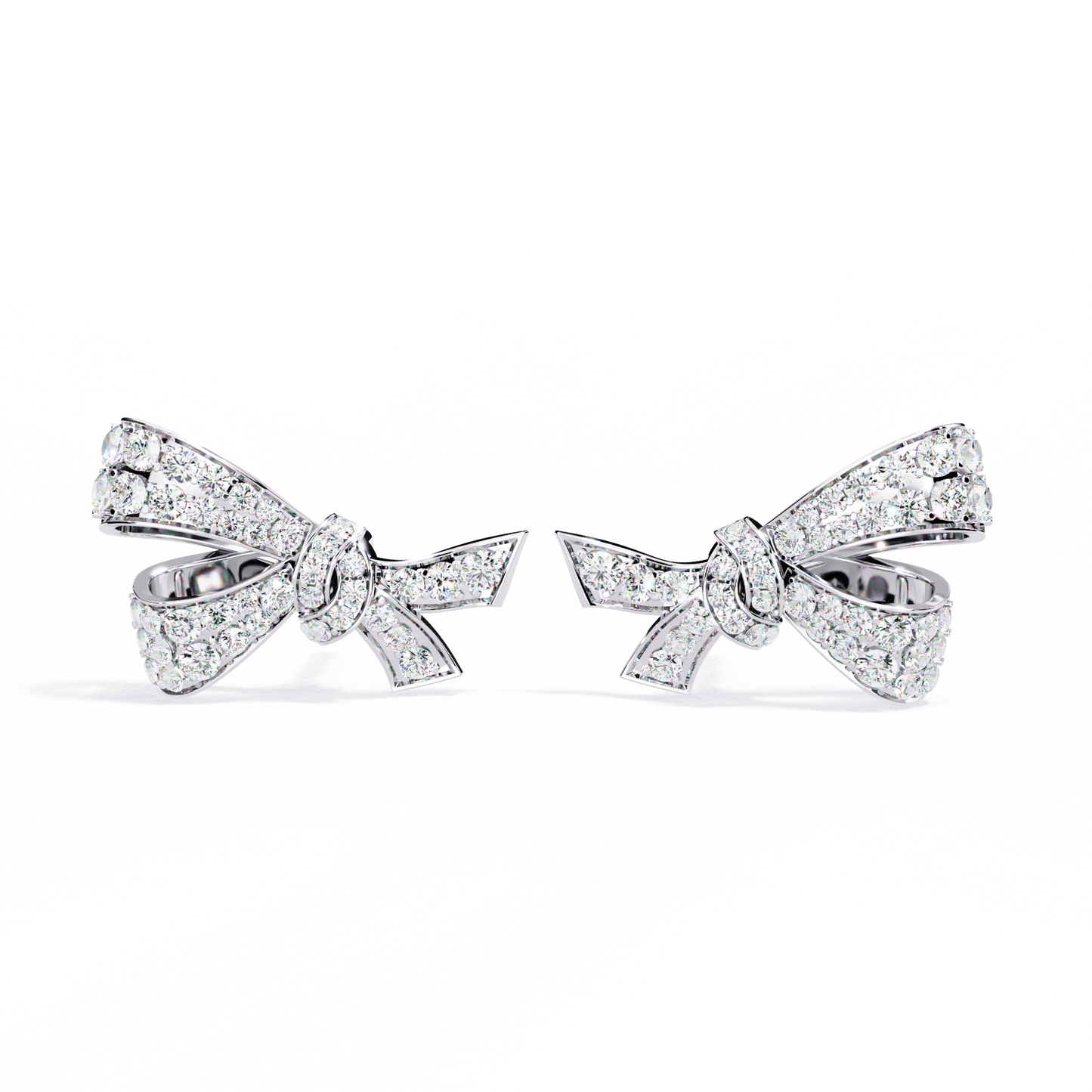 The Timeless Bow Diamond Stud Earrings in Gold - 0.96 Ct