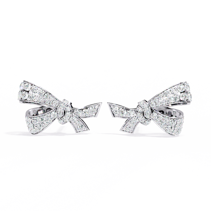 The Timeless Bow Diamond Stud Earrings in Gold - 0.96 Ct