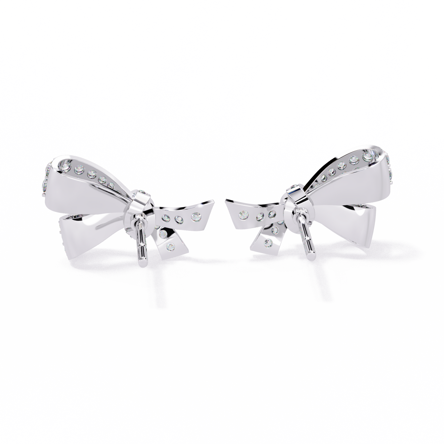The Timeless Bow Diamond Stud Earrings in Gold - 0.96 Ct