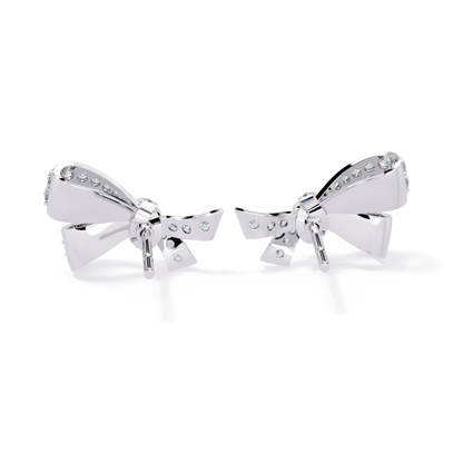 The Timeless Bow Diamond Stud Earrings in Gold - 0.96 Ct