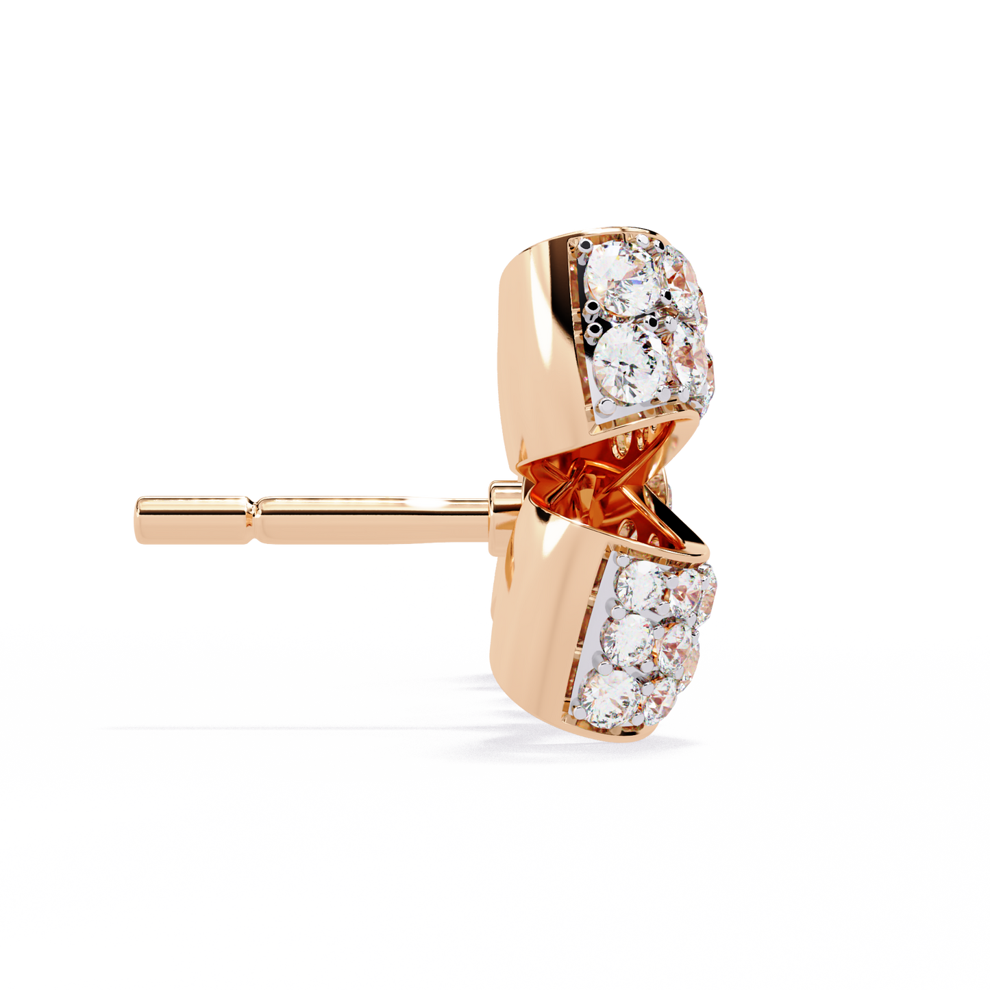 The Timeless Bow Diamond Stud Earrings in Gold - 0.96 Ct