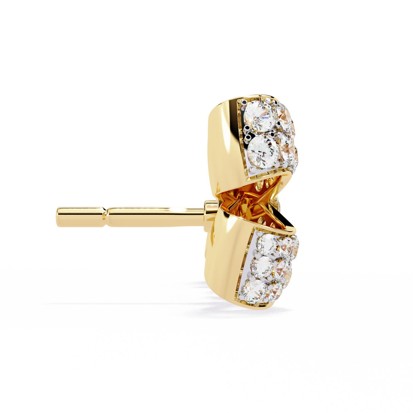 The Timeless Bow Diamond Stud Earrings in Gold - 0.96 Ct