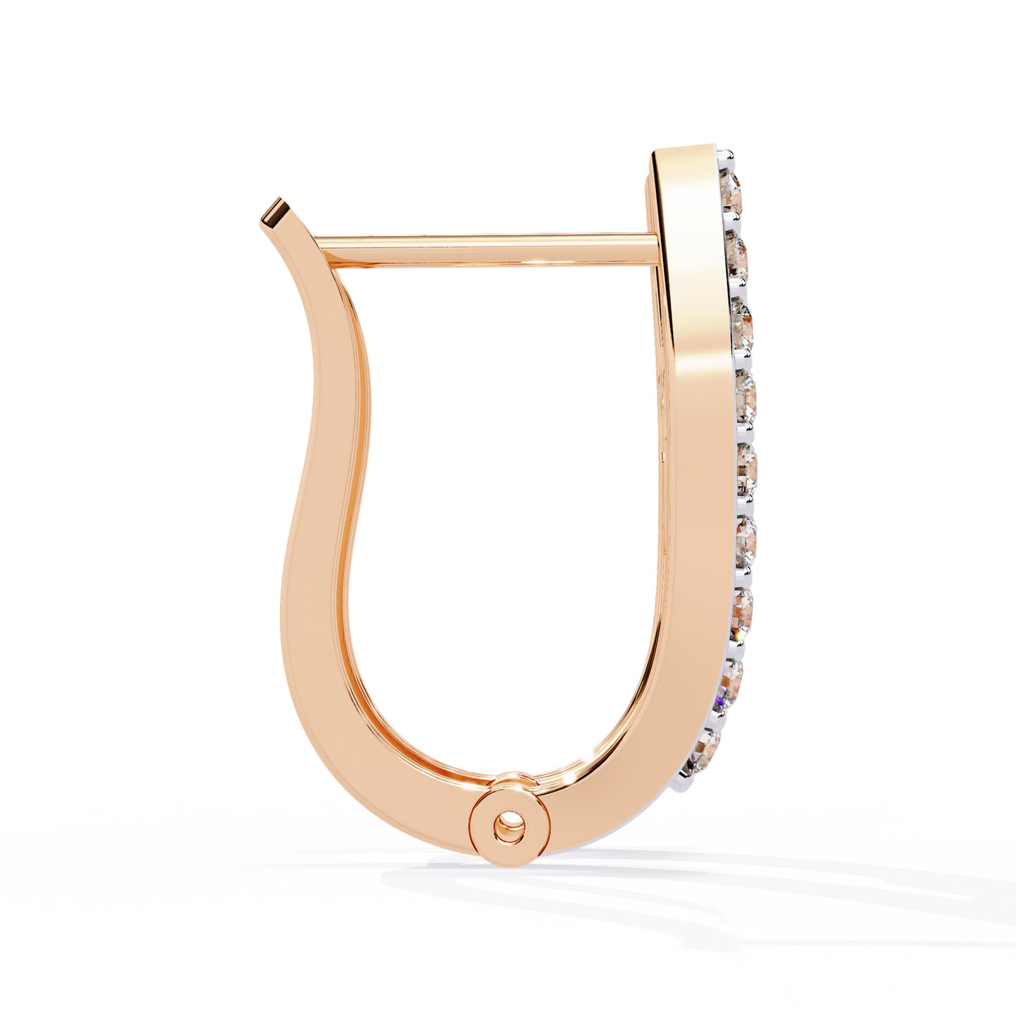 Asymmetric Baguette & Round Diamond Earrings In Gold - 0.37 Ct