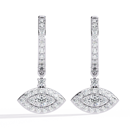 Elegant Brilliant-Cut Diamond Drop Earrings in Gold - 0.48 Ct