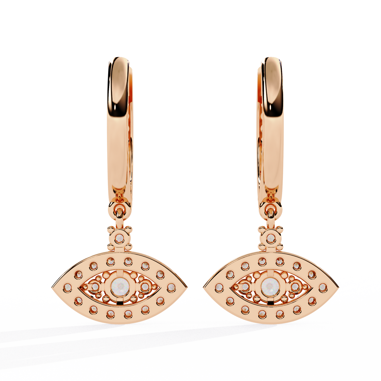 Elegant Brilliant-Cut Diamond Drop Earrings in Gold - 0.48 Ct