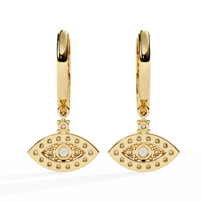 Elegant Brilliant-Cut Diamond Drop Earrings in Gold - 0.48 Ct