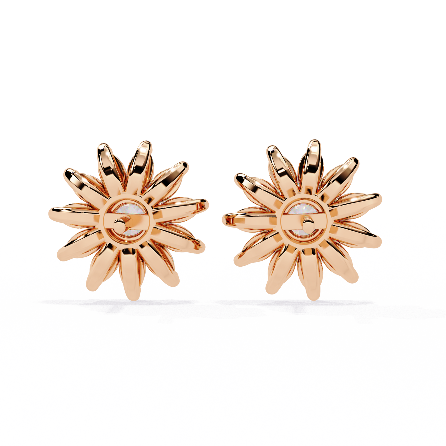 The Stellar Bloom Diamond Stud Earrings in Gold- 1.31 Ct