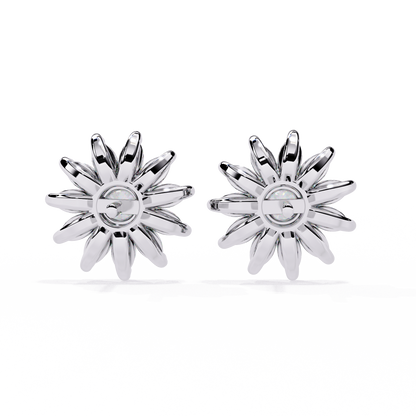 The Stellar Bloom Diamond Stud Earrings in Gold- 1.31 Ct