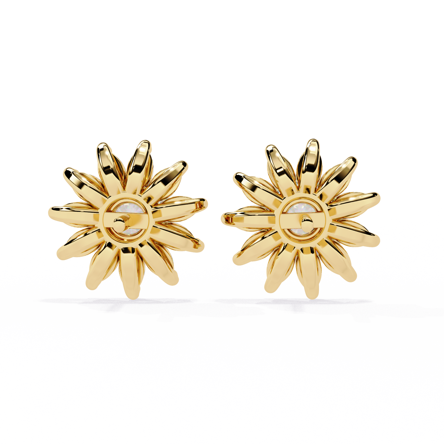 The Stellar Bloom Diamond Stud Earrings in Gold- 1.31 Ct