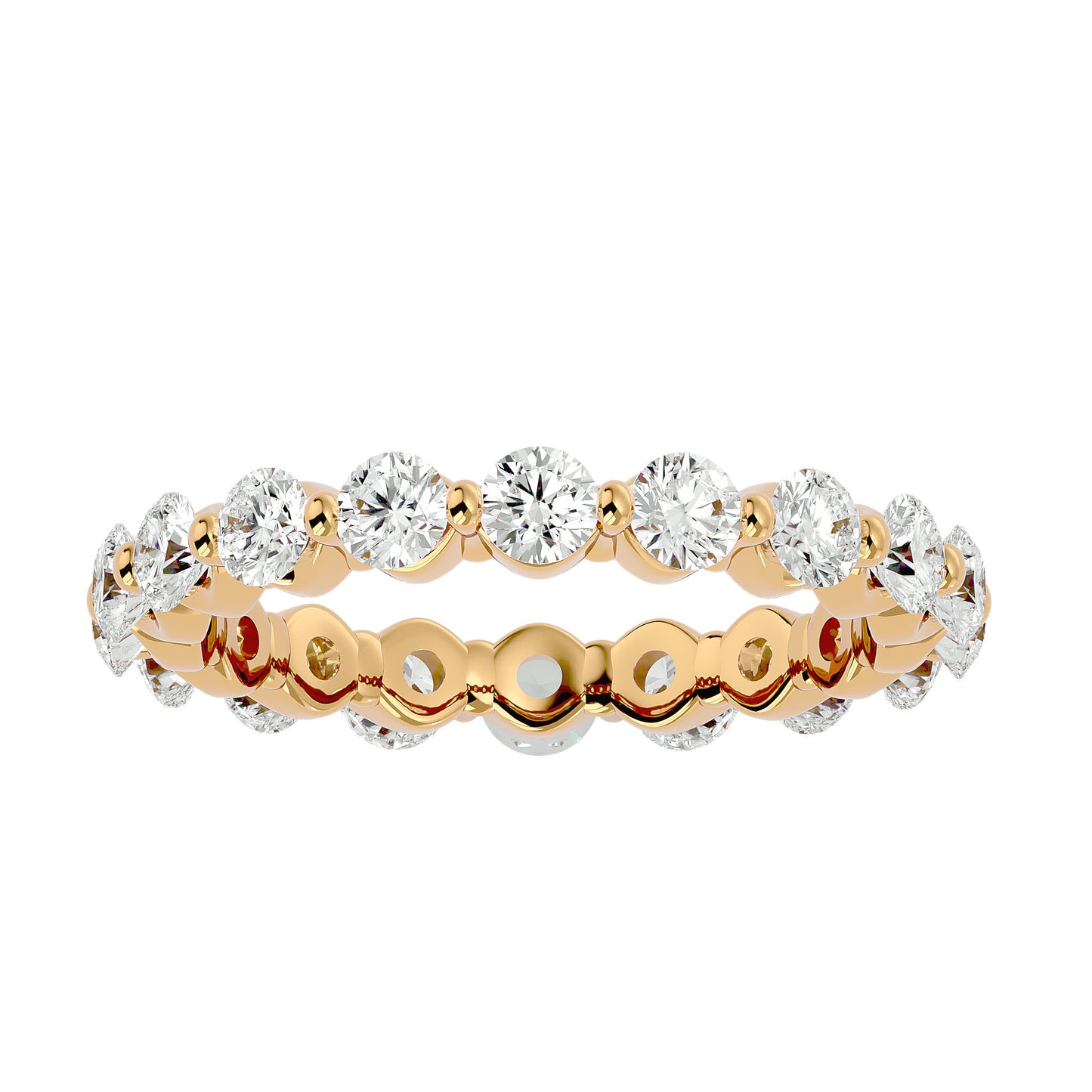 Lumiere Endless Sparkle Band In Gold - 2.01 Ct Round Diamonds