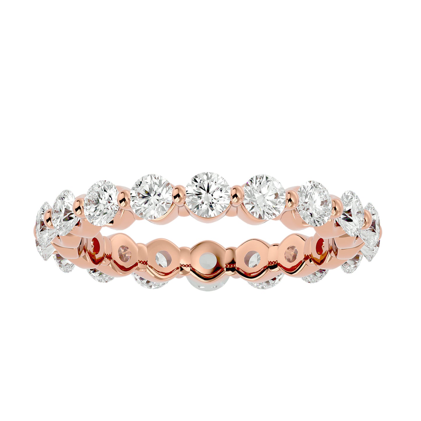 Lumiere Endless Sparkle Band In Gold - 2.01 Ct Round Diamonds