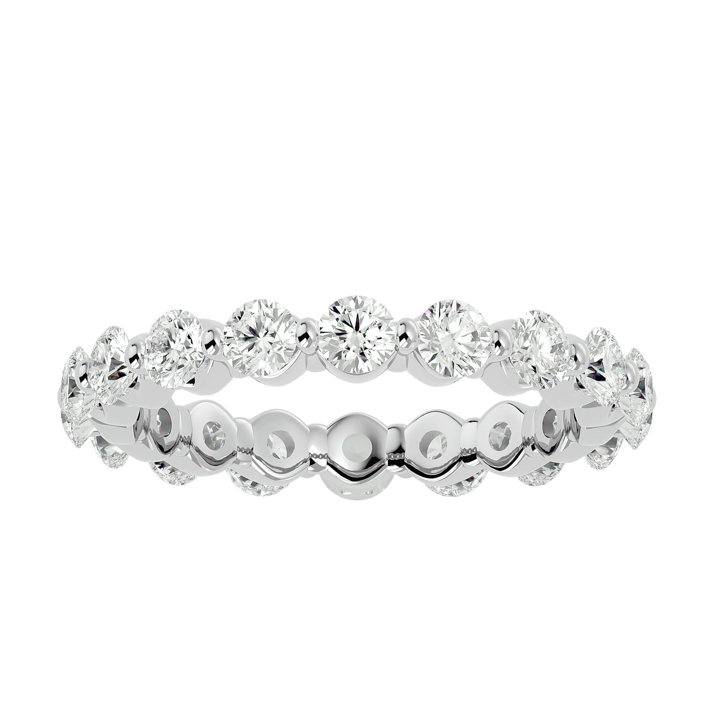 Lumiere Endless Sparkle Band In Gold - 2.01 Ct Round Diamonds